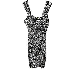 Miss Tina Women's Dress Medium M Black White Sleeveless Sun Misses Size 8 10